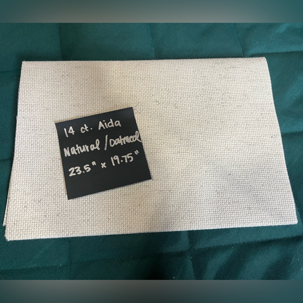 Natural Oatmeal Aida Fabric 14 ct